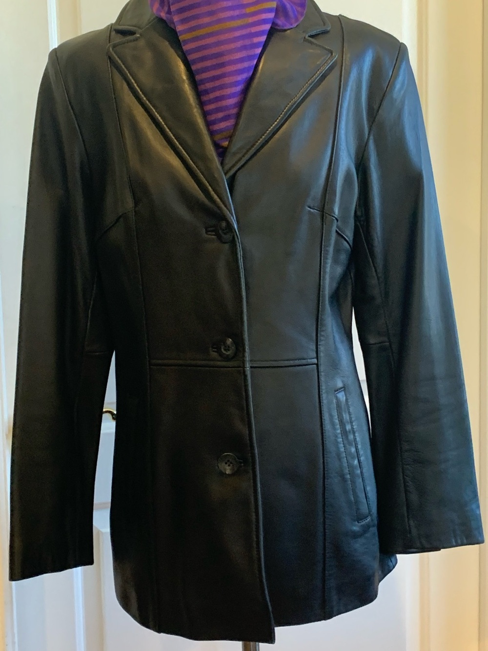 Classic Black Leather Women's Jacket
